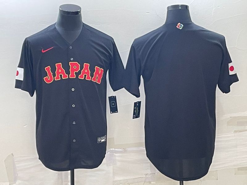Men 2023 World Cub Japan Blank Black Nike MLB Jersey